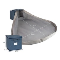Cube jouet stockage tapis de jeu pour enfants empilable et pliable Cubby boîte organisateur de jouets bacs de rangement avec couvercle pour chambre d'enfant