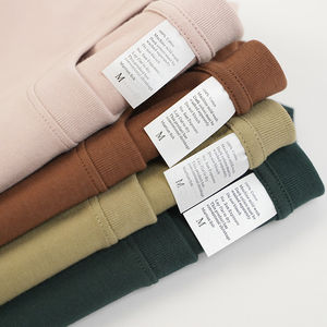 Camisetas de algodón peinado de alta calidad de 280g para hombre, camisetas de talla grande con logotipo personalizado, ropa informal lisa en blanco para hombre, 100% algodón sólido - Product Image 3