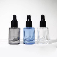 Flacon compte-gouttes en verre exquis de 10 ml avec tête en caoutchouc, flacon d'échantillon d'huile essentielle ou de sérum, conteneur cosmétique de voyage