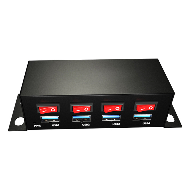 4 Port High Speed Data Charge Hub 5V3A USB Power Compatible USB 3.0 Hub Industrial Adapter USB Hub with Independent Switch