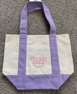 2025 Custom Embroidery Logo <strong>Small</strong> Mini Mint Blue Pink Candy Color Gift Cotton <strong>Canvas</strong> Shopping Tote <strong>Bag</strong> - Product Image 5