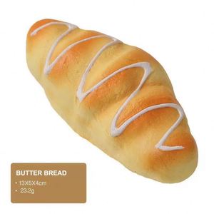 Jouets alimentaires en PU souple à rebond lent, écologiques, en forme de gâteau et de pain, jouets de simulation alimentaire artificielle en PU, vente en gros - Product Image 2