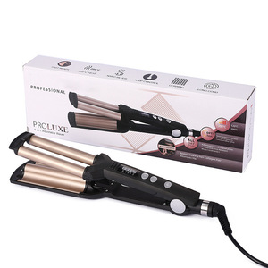 Rizador <span class=keywords><strong>de</strong></span> pelo automático <span class=keywords><strong>de</strong></span> calentamiento rápido <span class=keywords><strong>de</strong></span> oro rosa, rizador <span class=keywords><strong>de</strong></span> estilo <span class=keywords><strong>de</strong></span> <span class=keywords><strong>3</strong></span> barriles, rizador <span class=keywords><strong>de</strong></span> tres <span class=keywords><strong>tubos</strong></span> profundo Big Waver, rizador <span class=keywords><strong>de</strong></span> <span class=keywords><strong>3</strong></span> barriles - Product Image 5