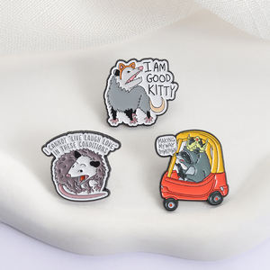 Pin de Esmalte Divertido de Opossum con Diseño de Gato, Estilo 'I AM Good Kitty', Opossum Conduciendo, Caminando por la Ciudad, Broche, Insignia de Solapa, Joyería, Regalo para Amigos - Product Image 3