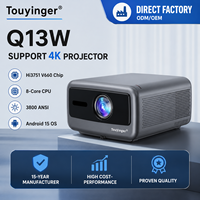 Projecteur Q13W V660 à puce 8 cœurs, directement de l'usine, avec logo personnalisé, compatible Full 4K, Smart Android, pour home cinéma