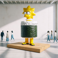 Les Simpsons Statue Sushi Décorations Personnalisées Grand Dessin Animé Poupée Modèle Animation Oeuvre Restaurant Hôtel Restaurant Bienvenue