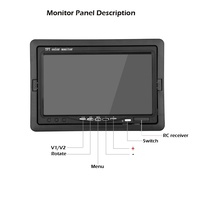 Monitor LCD TFT FPV de 7 Pulgadas (1024 x 600) con Conector Tipo T, Sin Luz Azul, para Estación Terrestre Phantom