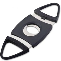 Accessoires pour cigares, coupe-cigares promotionnel à double lame, acier inoxydable, style à deux doigts, coupe-cigares portable en forme de V, coupe-tabac