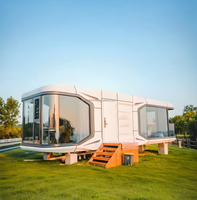 Cabine Apple, design chinois, maison-conteneur en aluminium à énergie solaire pour hôtel, détachable, parcs