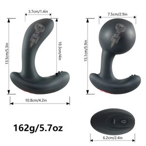 Fernbedienung Elektrisch Aufblasbar 10 Geschwindigkeiten Anal Plug Klitoris Stimulator Prostata Massage gerät Vibrator Anal Dilatator - Product Image 2
