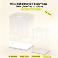 Boîte de présentation en acrylique épaisse anti-poussière avec design empilable, organisateur en acrylique transparent pour Lego et kits de modélisme