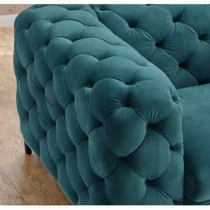 أرائك بالجملة من مصنع الصين بمقعدين إلى ثلاثة مقاعد، أريكة فاخرة لغرفة المعيشة، طقم أريكة من المخمل الأخضر، أثاث للمنزل - Product Image 4