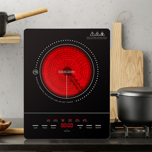 Cuisinière à Induction électrique 3500W, appareil à brûleur unique, plaque de verre en céramique or noir - Product Image 6