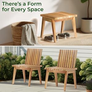 Taburete <span class=keywords><strong>Plegable</strong></span> Largo Moderno de Madera Maciza, Banco para Cambiar Zapatos, Silla de Comedor, Silla de Ocio para el Hogar, Respaldo <span class=keywords><strong>Plegable</strong></span>, para Gimnasio al Aire Libre - Product Image 3