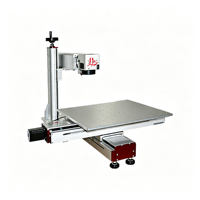 Marqueur laser à fibre série LY-M 20W-120W avec table XY électrique personnalisée, positionnement par lumière rouge, refroidissement par air