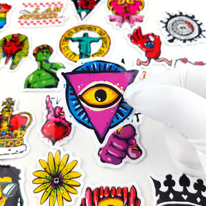 Pegatinas Personalizadas Vinilo Troquelado UV Impreso Holográfico Vsco Dibujos Animados Pvc Etiqueta Paquete Adhesivo Impermeable Logotipo de Aduanas Hoja de Pegatinas - Product Image 1