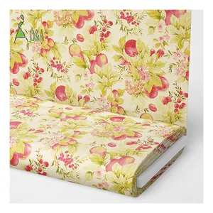 Personalizado clássico Apple & flor & folha impressa tecidos de algodão para vestuário