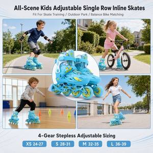 Patins à roulettes professionnels Post BOXT W50W68 unisexes pour hommes, femmes et enfants, roues réglables à verrouillage, dessus en toile, semelle extérieure en plastique - Product Image 2