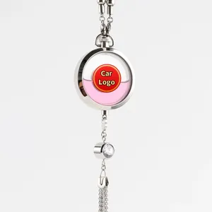 Decorative Hanging Ornaments Vehicle Rear View Mirror Car Logo Pendant Perfume Diamonds Car Decoration Hanging Accessories