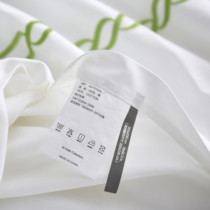 Compra de funda de edredón con patrón torcido bordado con fundas de almohada Juego de sábanas de estilo Hotel Premium Juego de cama de algodón 100% de lujo - Product Image 5