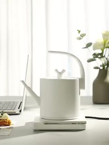 Wholesale Ceramic Electric Gooseneck <b>Kettle</b> with Metal Handle High Temperature Resistance 1L/1.5L Capacity Classic Design Lid - Product Image 2
