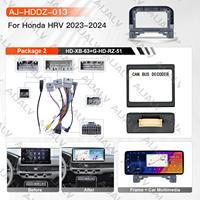 Kit d'assemblage complet Aijia Factory pour écran intelligent Android 12,3 pouces Honda HR-V 2023-2024, avec cadre assorti et faisceau de câblage complet