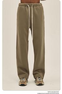 2026 Fall <strong>Winter</strong> Spring New Arrival 350g Thick Straight-Leg Fleece-<strong>Lined</strong> Solid-Color <strong>Pants</strong> Men's Loose-Fit Sports Casual Trouser - Product Image 6