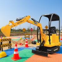 Excavatrice d'amusement pour enfants WZD-11, rotative, couleurs personnalisables, construction en fibre de verre pour parcs d'aventure et usage public