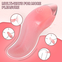 Vibrateur en silicone chauffant en forme de langue pour femmes - Baguette vibrante multifonctionnelle pour le plaisir - Jouet sexuel pour adultes