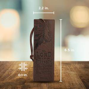 Marcapáginas de Cuero Vegano de Primera Calidad con Versículo Bíblico Inspirador, Grabado en Relieve, Regalos de Arte Cristiano - Product Image 5
