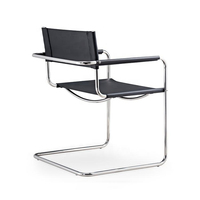 Silla de Comedor de Lujo de Estilo Nórdico Moderno y Minimalista con Estructura de Acero Inoxidable y Asiento Acolchado, Muebles para Comedor