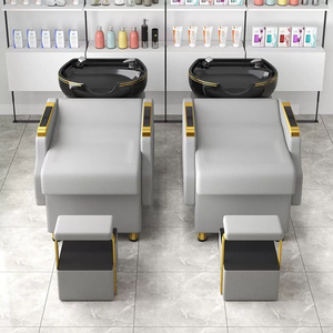 Zxm Sillón de Lavado de Cabello con Masaje, Mueble de Salón de Belleza, Sillón de Champú con Lavabo - Product Image 3