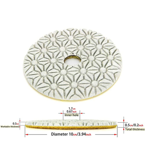 Discos de Pulido de Diamante Húmedos de 3 Pasos para Granito, Mármol, Pisos de Concreto, Discos de Pulido y Abrillantado - Product Image 2