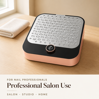 Collecteur de poussière pour ongles avec grille en nid d'abeille, filtre facile à nettoyer, usage professionnel pour salons de manucure et studios.