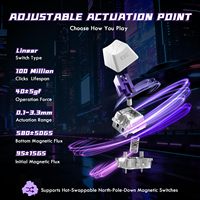 Keyboard ATTACK SHARK R85 HE 79 Tombol Kecepatan Tinggi RT Magnetic Switch RGB Menghadap ke Selatan dengan Web Driver untuk Pengaturan Gamer Profesional