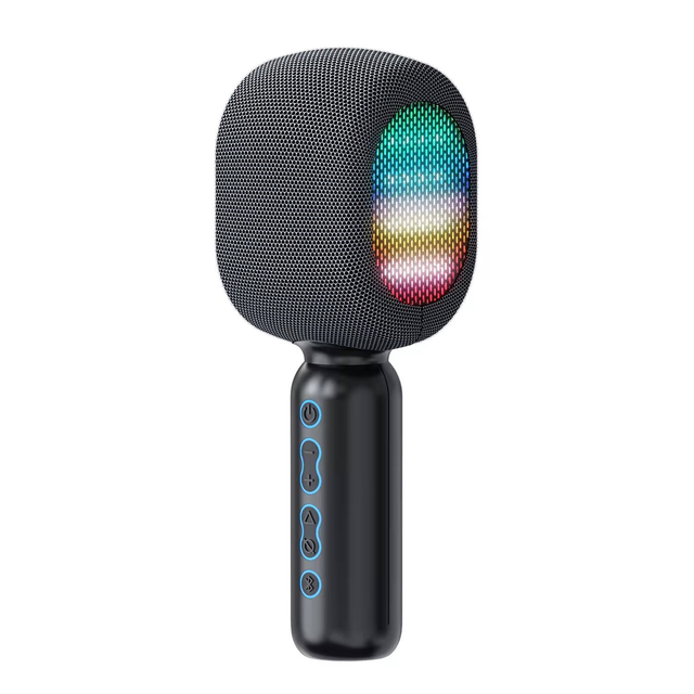 Trending Products JY-57 Mini Handheld Wireless Condenser Microphone RGB Lights Integrated Wireless K Song Microphone Speaker