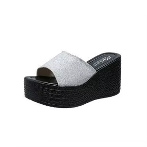 Women's Fashion Thick Heel Wedge Slippers on Summer Beach Sandals With Lighted <b>Insole</b> and Cushioning Trendy for - Product Image 5