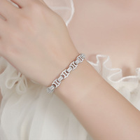 Interlockende Micro-Pave CZ Cuban Link Unisex Armband 925 Sterling Zilver Nikkelvrij Hiphop Sieraden voor Valentijnscadeau