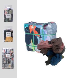 5kg 25kg 10kg 工業用ワイピングコットンラグ 工業用清掃用 再利用可能 暗色 純綿Tシャツラグ - Product Image 1