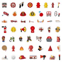 Autocollants durables sur le thème des pompiers, autocollants personnalisés avec logo pour cadeaux promotionnels, ordinateur portable, bouteille d'eau, décoration de voiture