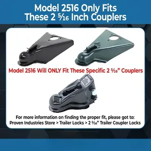 Modelo 2516 Cerradura de remolque pulida duradera Se adapta a 2 acopladores de <span class=keywords><strong>5</strong></span>/16 pulgadas Asegura cadenas de seguridad Hecho en China (Azul) - Product Image 2