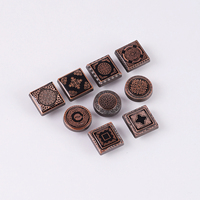 Boutons-pression carrés de luxe en alliage de zinc plaqué or et argent pour Abaya, vêtements traditionnels, design personnalisé, Moyen-Orient, écologiques, tendance