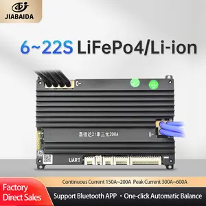 Ji150a da Lithium 200A LFP NMC akıllı BMS 6S 7S 8S 10S 12S 13S 14S 15S 16S 20S 21S 24V 36V 48V 60V lityum pil için paketi