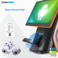 CARAV Prix de gros 15.6 pouces POS Android Terminal System Double écran pour les restaurants