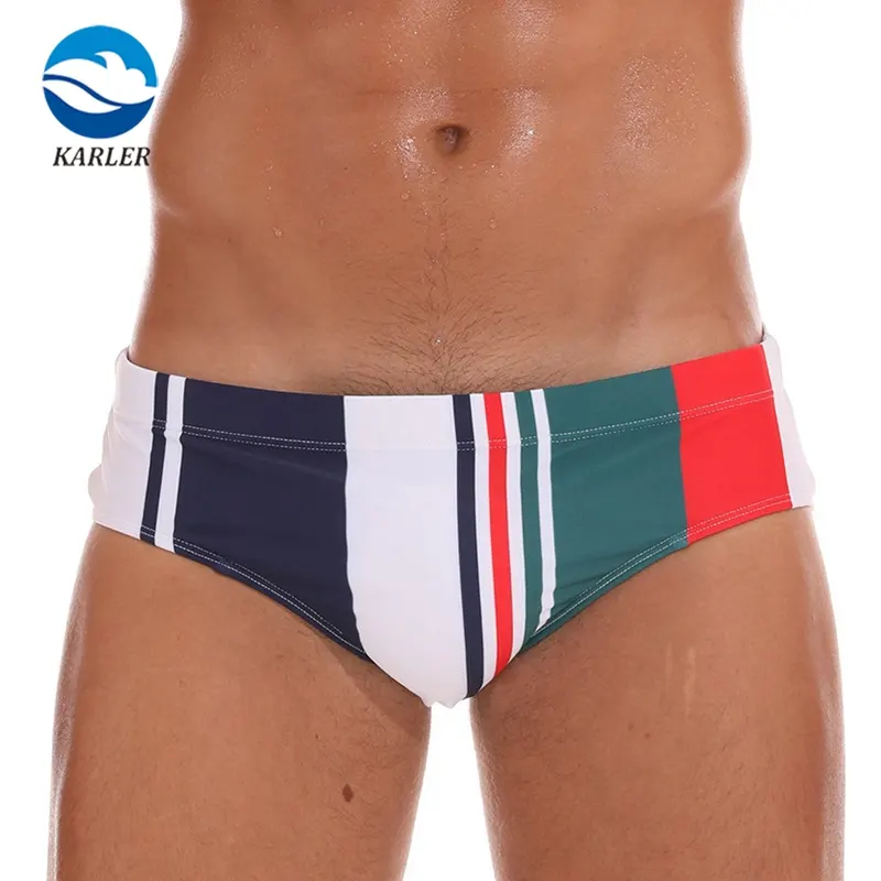 Benutzer definierte Herren Slips Bade bekleidung Schwimmen Herren Sexy Swim Brief Günstige Männer Großhandel Schwimmbad Sportswear Blank Adults Support