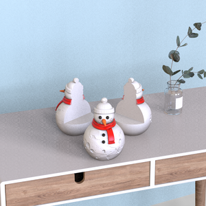 Custom Eco-Vriendelijke Vakantie Decoratieve Hars Winter Kerst Sneeuwpop Trine Planter Ondersteuning Voeten Voor Bloempot Tuin & Thuis Gebruik - Product Image 5