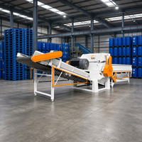 Broyeur de plastique PP PE à arbre unique 160KW, lames en acier allié, pompe à engrenages, broyeur de déchets recyclés, prix usine