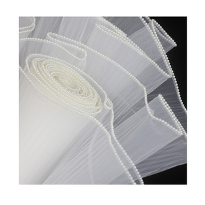 Tissu en maille froissée de 28 cm avec bordure perlée, motif vague, pour emballage de bouquets de fleurs et emballage cadeau pour fleuristes - Articles en stock - Product Image 5