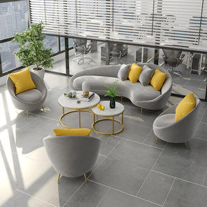 Set di Divani in Velluto OEM ODM per Designer d'Interni, Ufficio Moderno, Reception, Vendita Diretta dalla Fabbrica, Divani Componibili Moderni in Velluto - Product Image 3