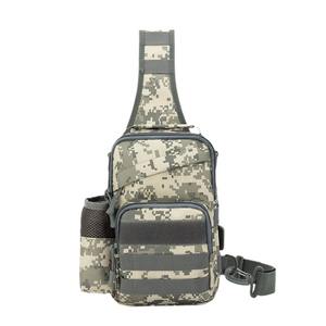 Sac bandoulière camouflage en nylon avec sangle réglable, sac de poitrine tactique de 20L et moins pour la pêche, le cyclisme et les activités de plein air - Product Image 4
